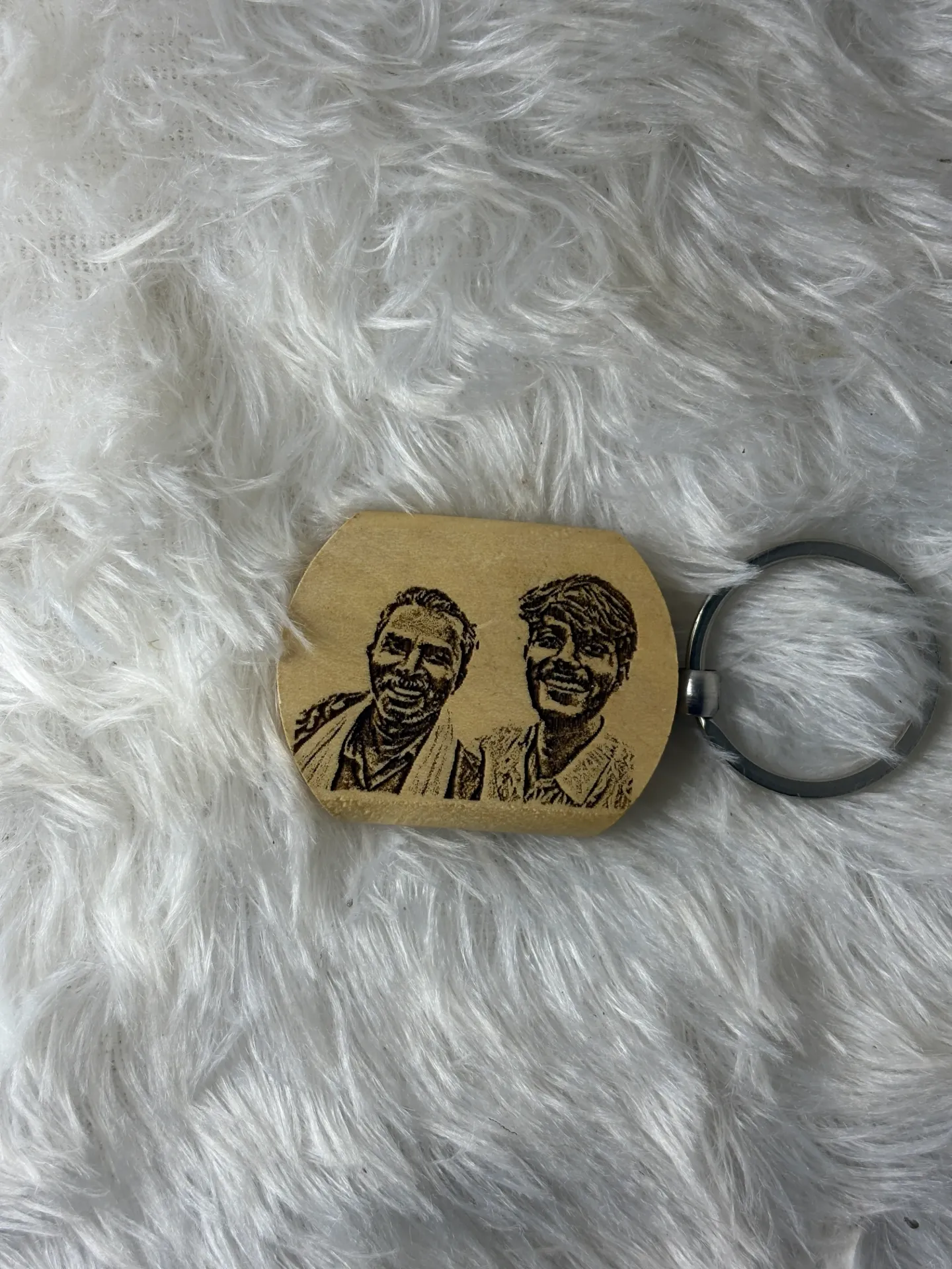 Wooden Engraved Keychain